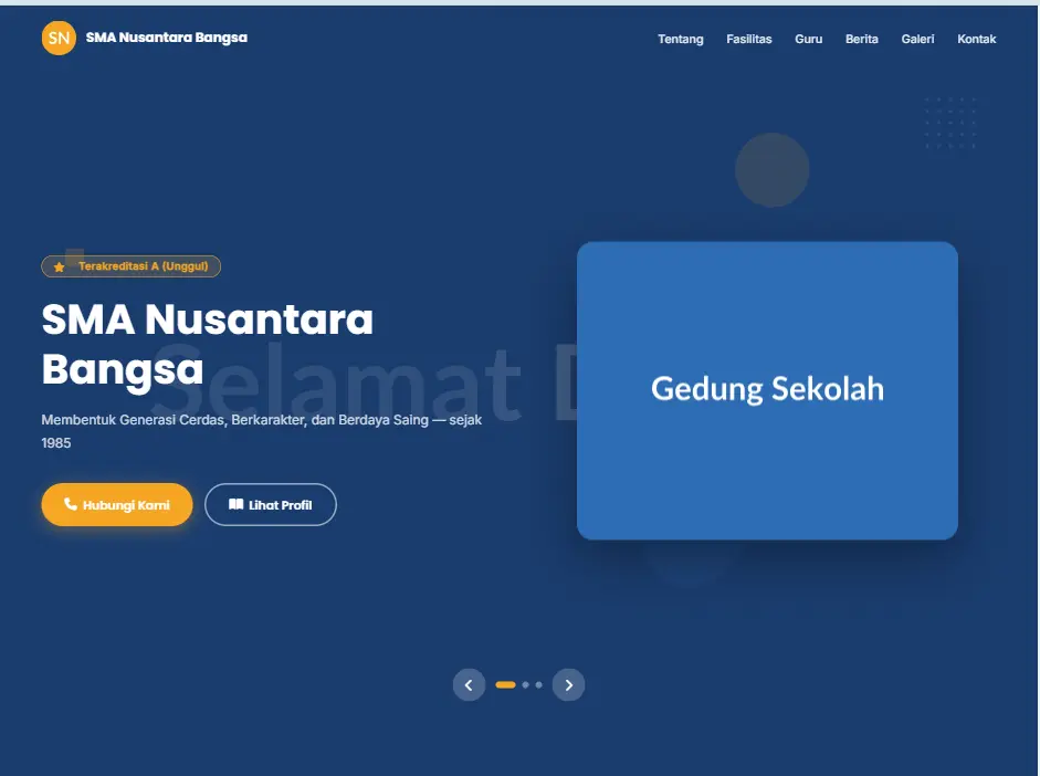 Preview website sekolah — SMA & SMP Negeri